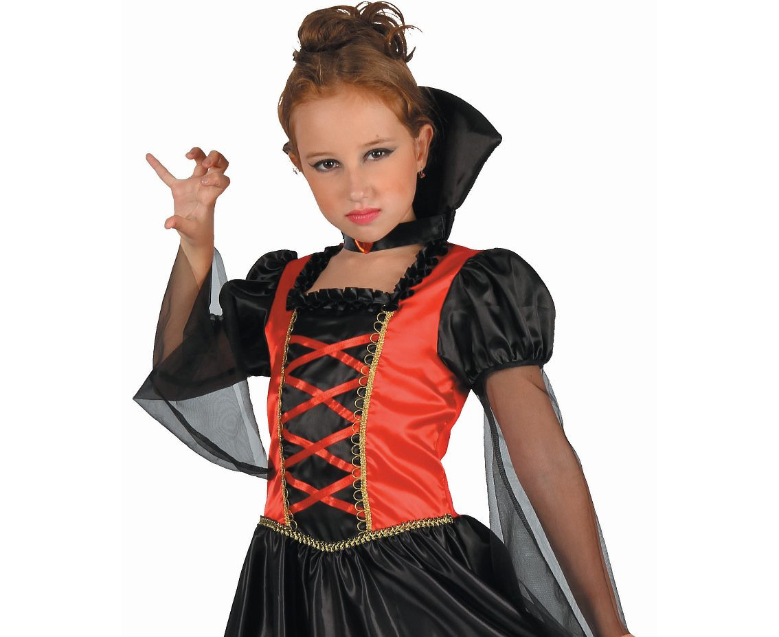 Role play-set for child Red Vamipress (dress, collar), size 110/120 cm